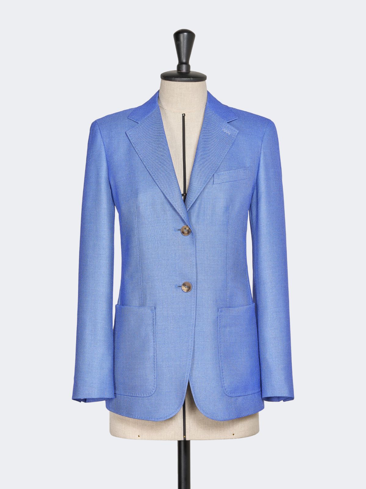 Single-breasted wool and silk canvas blazer - LIGHT BLUE - Max Mara - 6