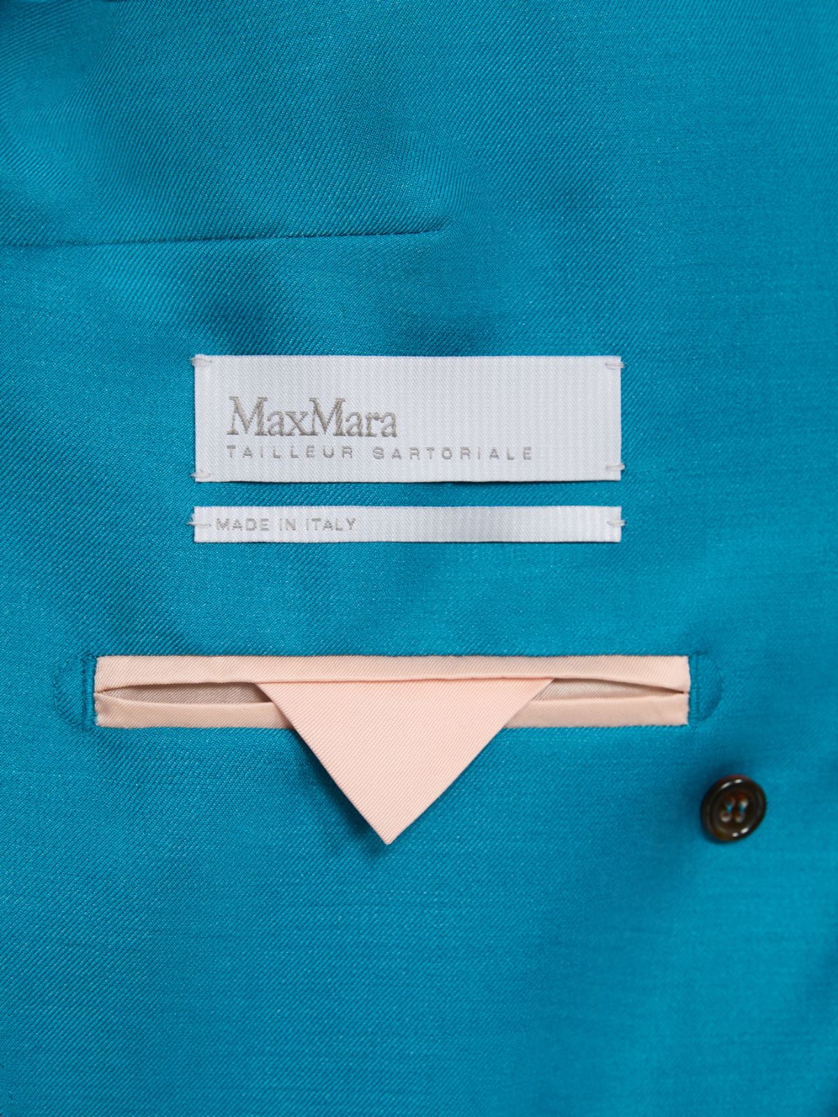 Wool, mohair and silk double-breasted blazer - TURQUOISE - Max Mara - 6