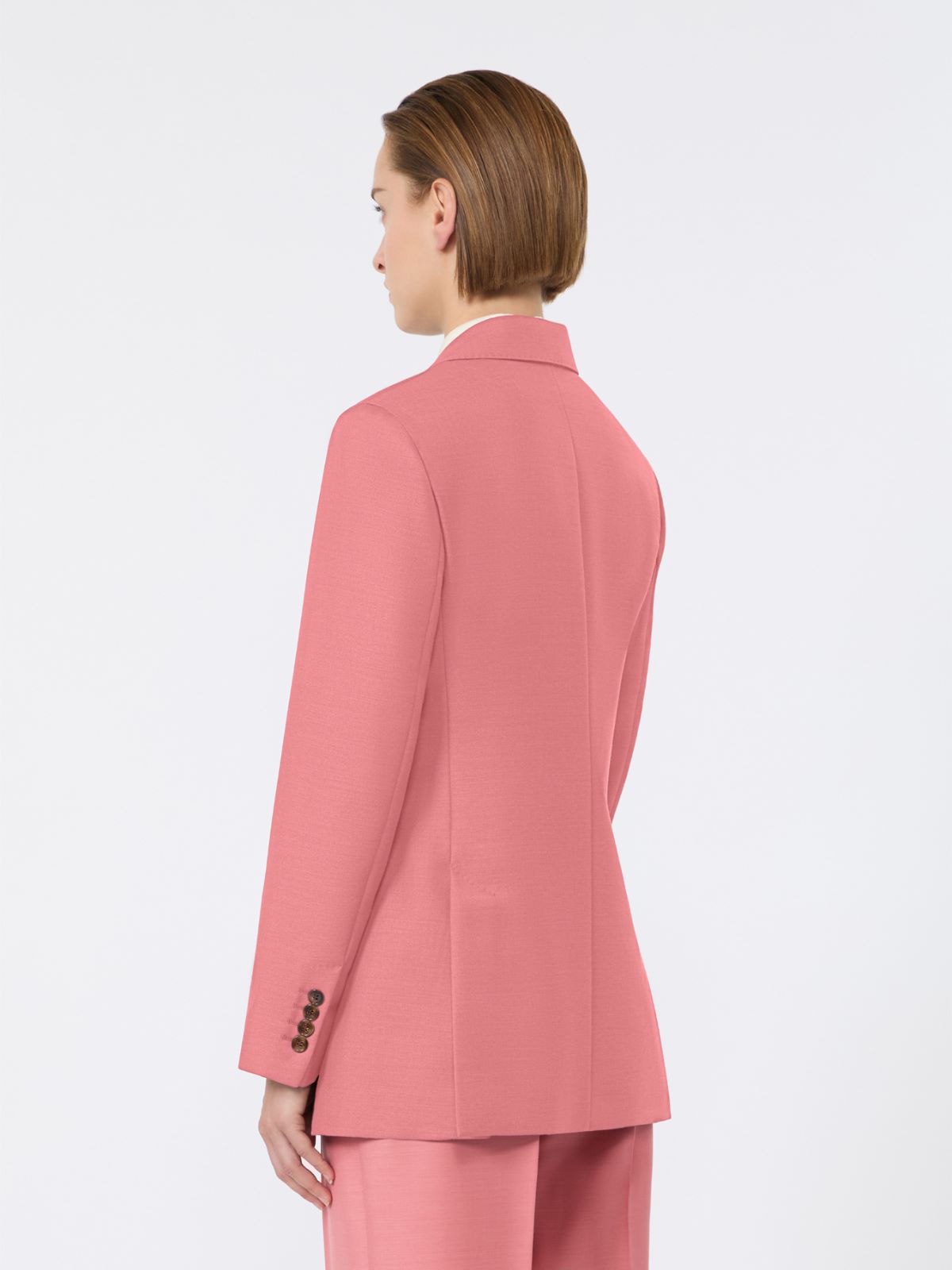 Wool, mohair and silk double-breasted blazer - CORAL - Max Mara - 6