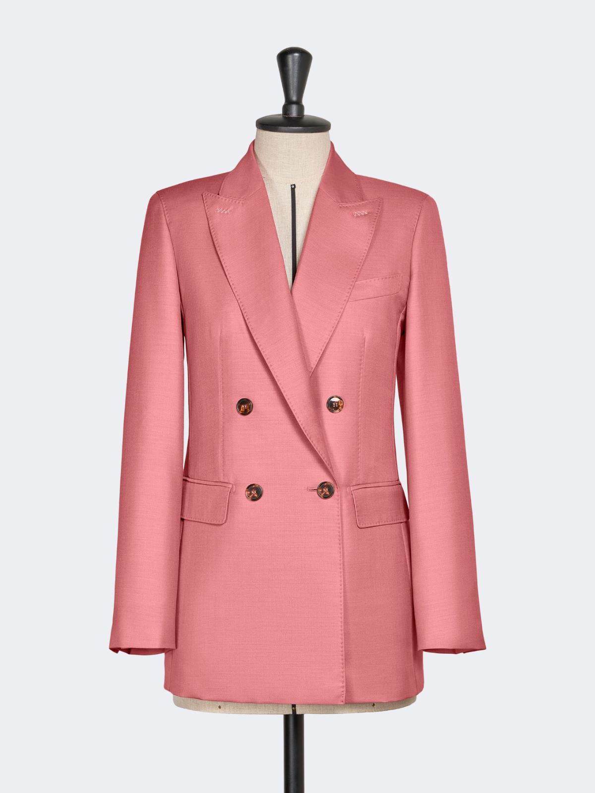 Wool, mohair and silk double-breasted blazer - CORAL - Max Mara - 6