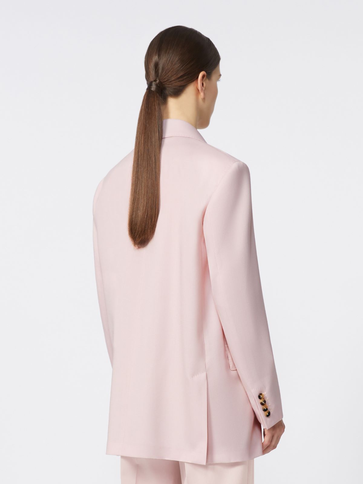 Double-breasted wool, mohair and silk blazer - BEIGE PINK - Max Mara - 5
