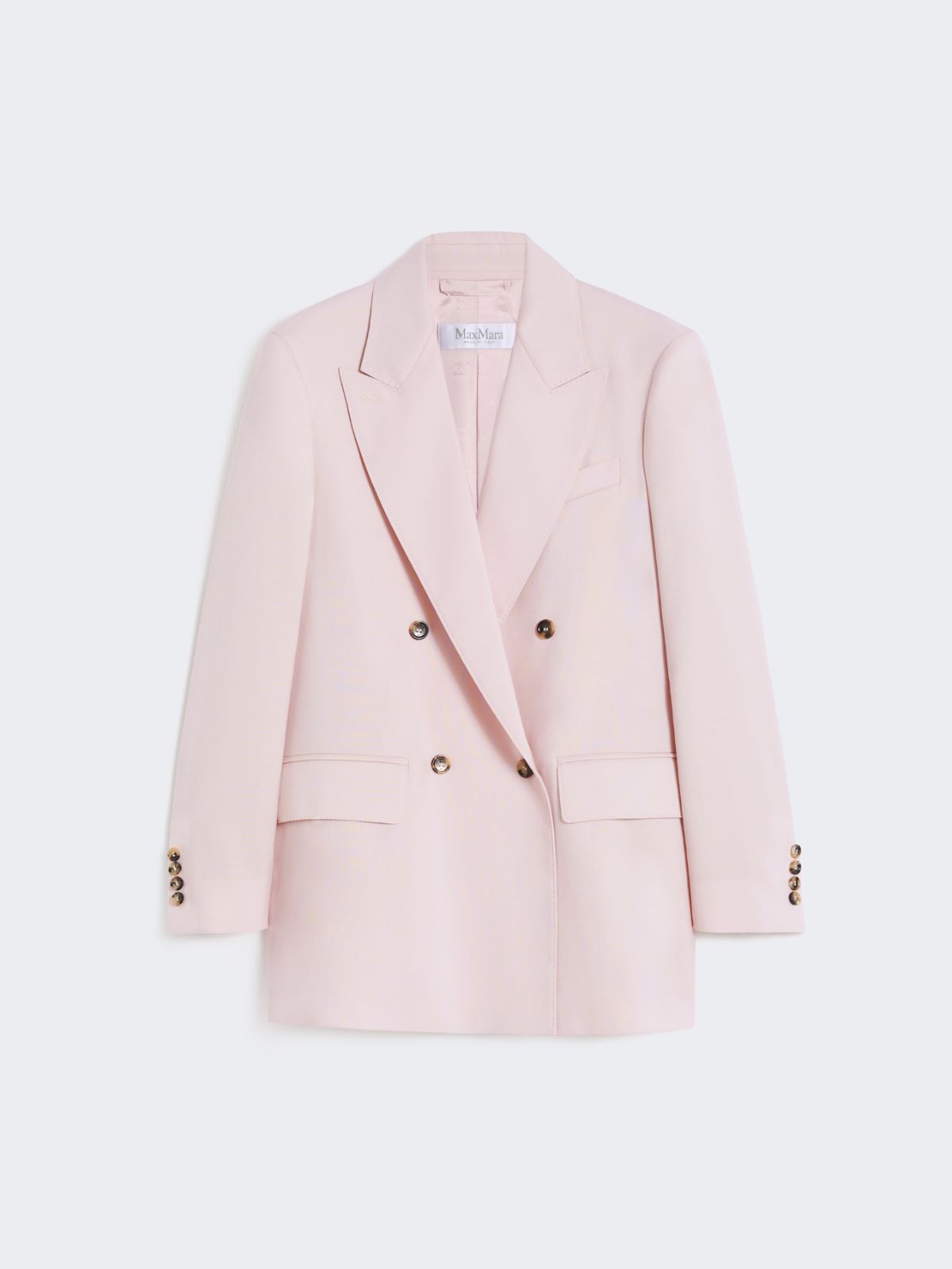 Double-breasted wool, mohair and silk blazer - BEIGE PINK - Max Mara - 9