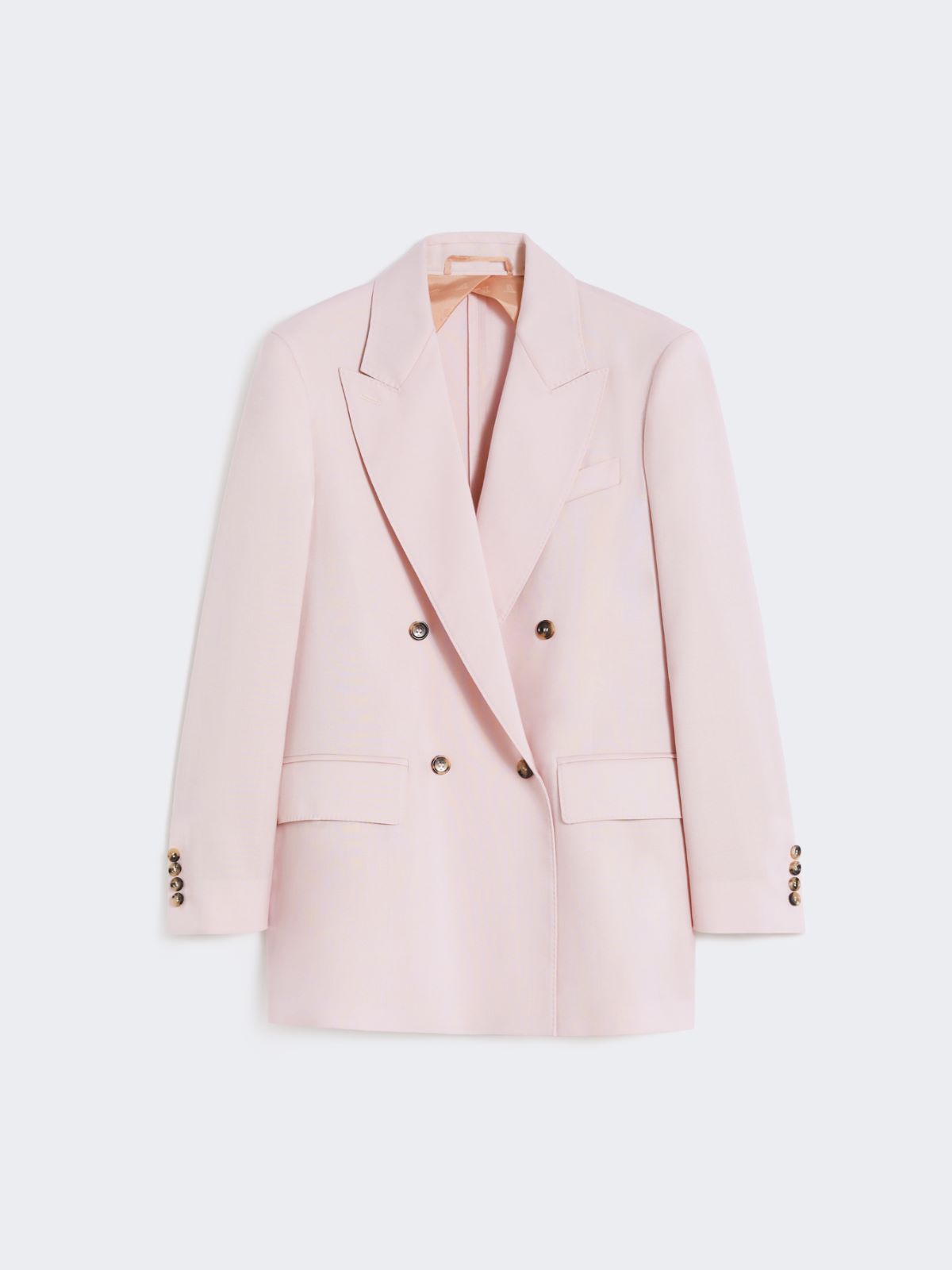Double-breasted wool, mohair and silk blazer - BEIGE PINK - Max Mara - 5