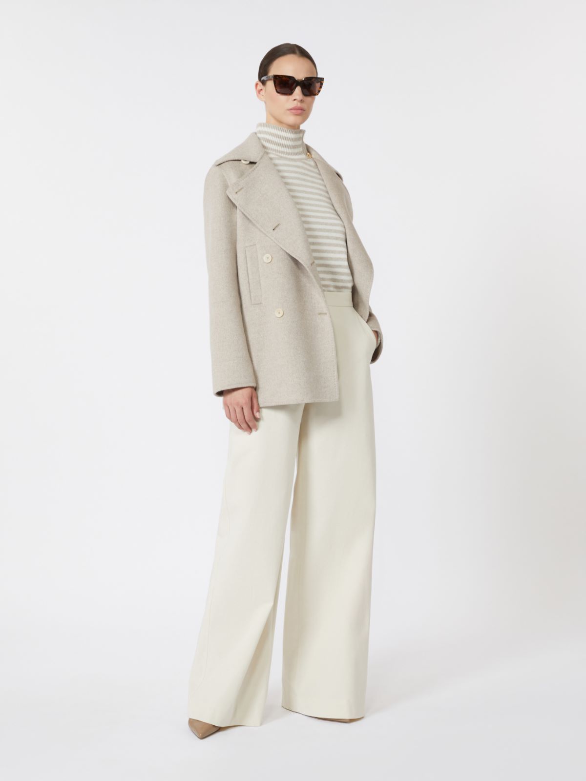 Double-breasted cashmere pea coat - SAND - Max Mara - 5