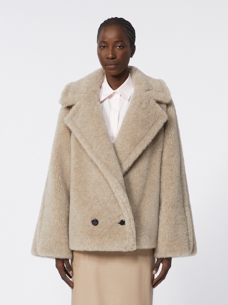 Cappotto in Teddy di alpaca e cachemire
