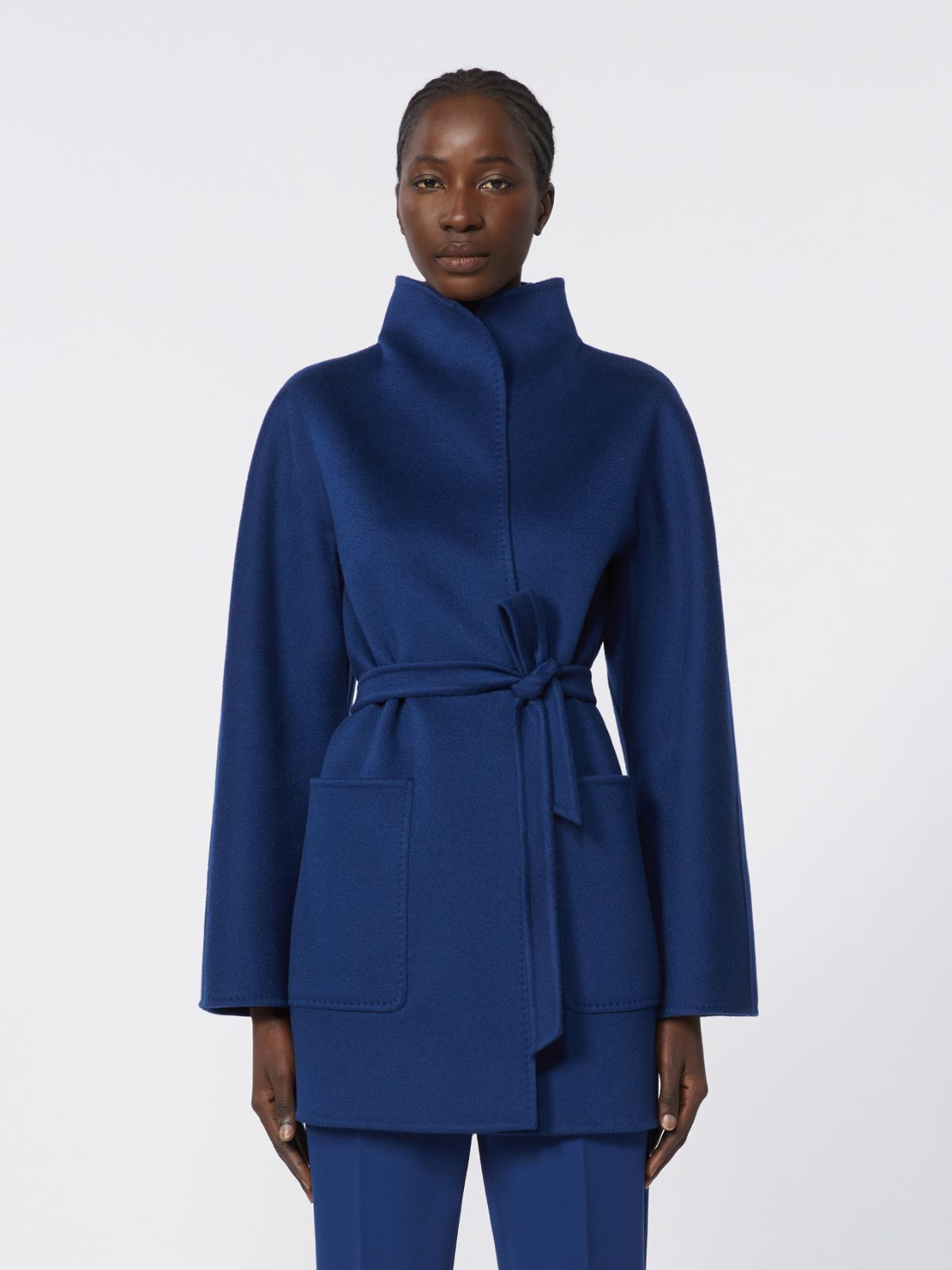 Camel wrap coat - CHINA BLUE - Max Mara - 5
