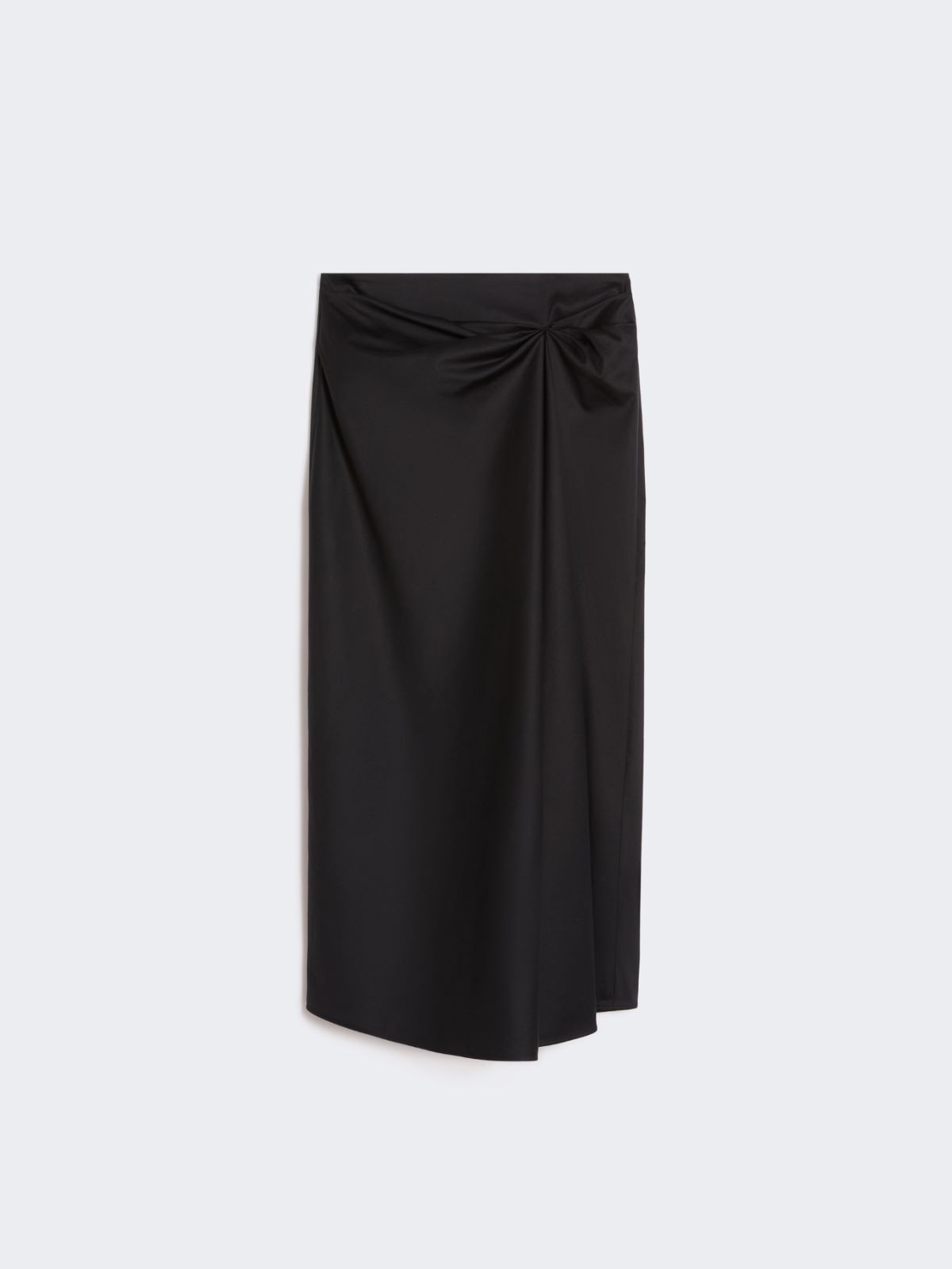 Cotton satin skirt - BLACK - Max Mara - 9