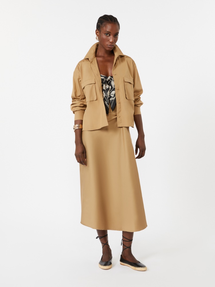 파지 코튼 스커트 - DESERT