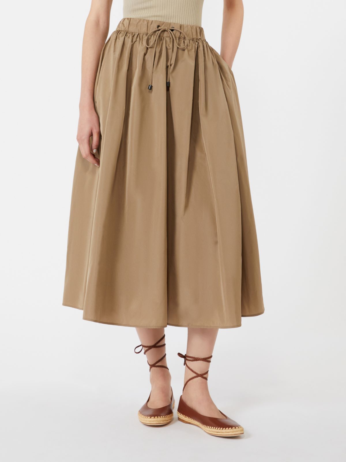 Taffeta midi skirt - KAKI - Max Mara - 9