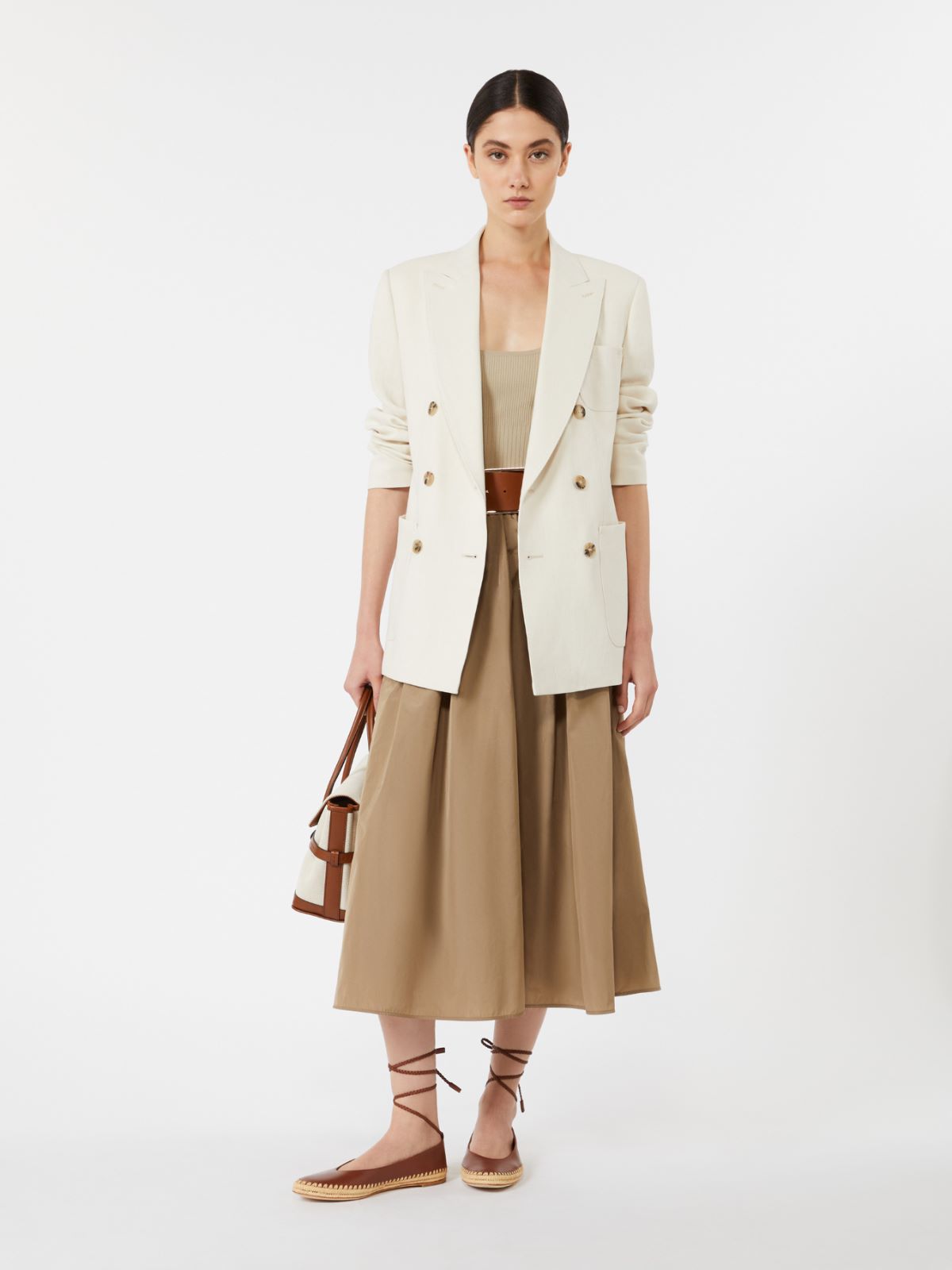 Taffeta midi skirt - KAKI - Max Mara - 9