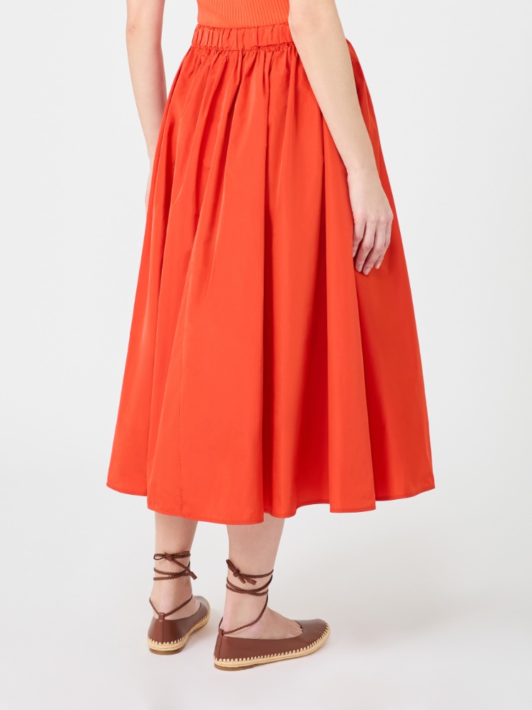 [ロンツァ] シルク タフタ スカート - CORAL - 3