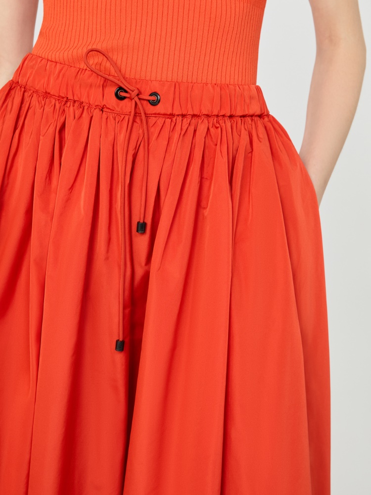 [ロンツァ] シルク タフタ スカート - CORAL - 4