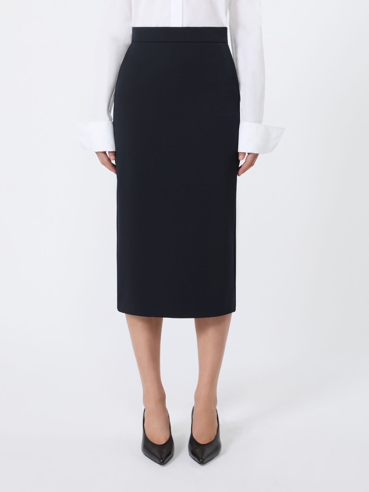 Comfortable wool pencil skirt - ULTRAMARINE - Max Mara - 4