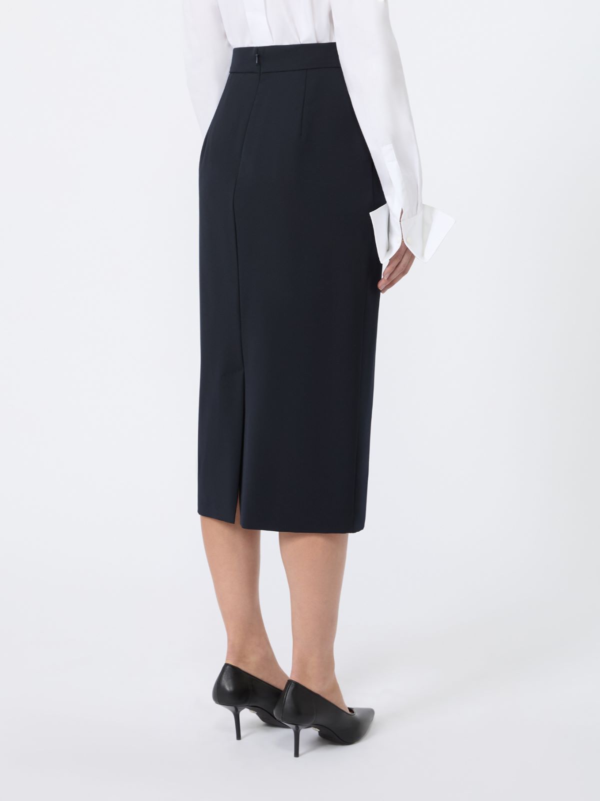 Comfortable wool pencil skirt - ULTRAMARINE - Max Mara - 4