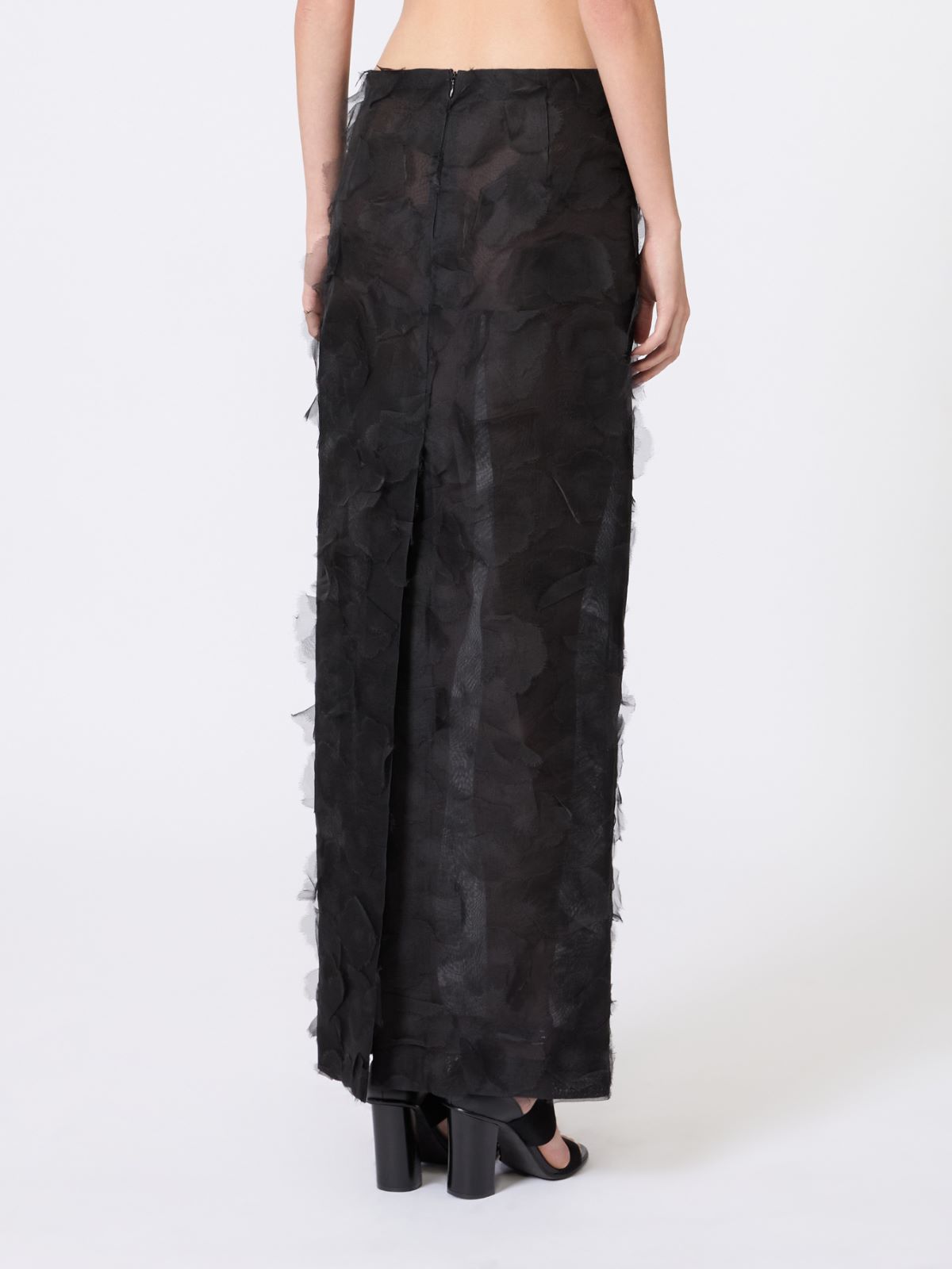 Silk jacquard midi skirt - BLACK - Max Mara - 3