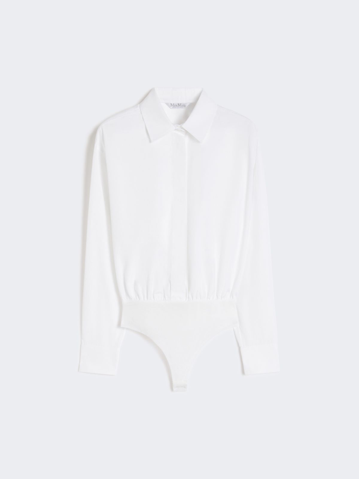 Poplin shirt bodysuit - OPTICAL WHITE - Max Mara - 5