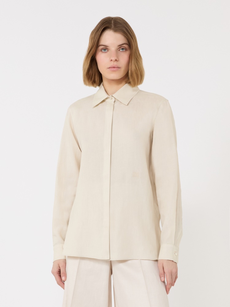 Linen canvas shirt - BEIGE - Max Mara - 2