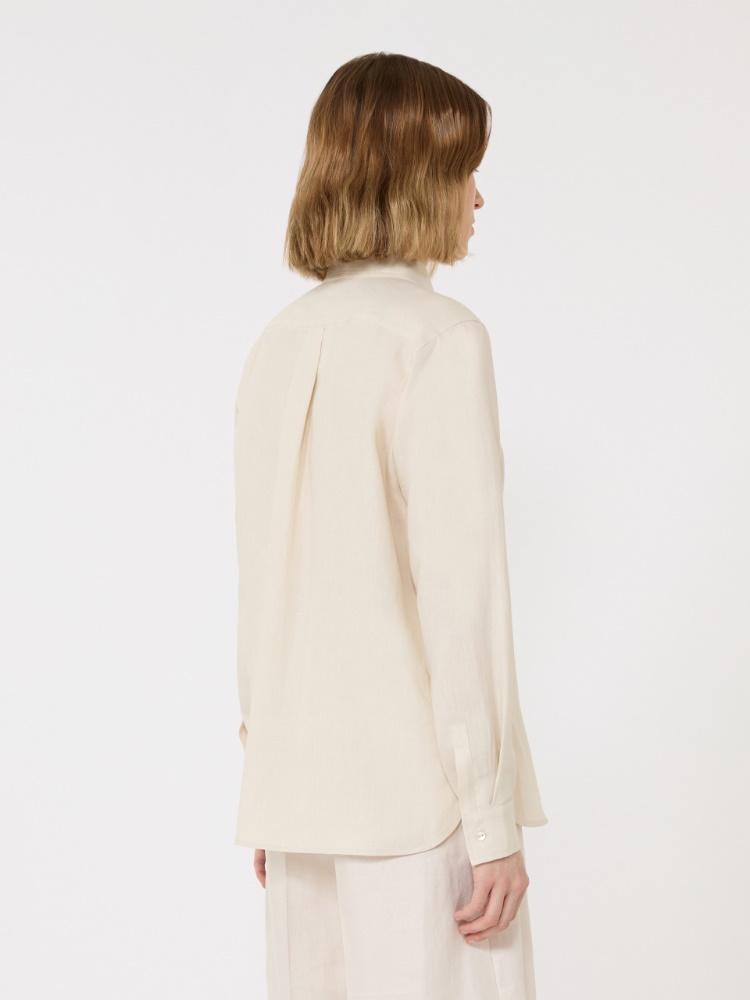 Linen canvas shirt - BEIGE - Max Mara - 3