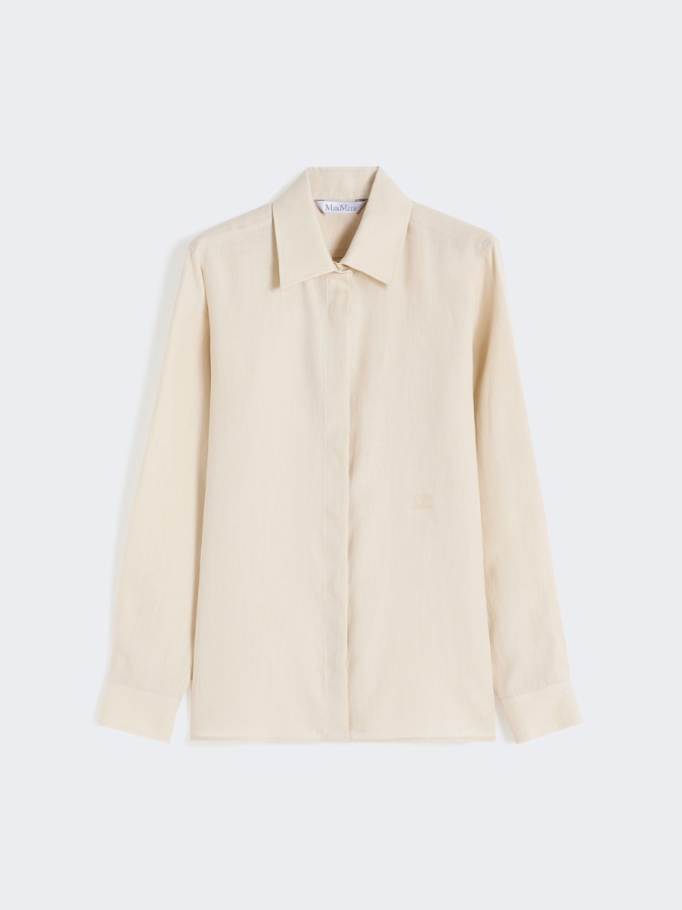 Linen canvas shirt - BEIGE - Max Mara - 5
