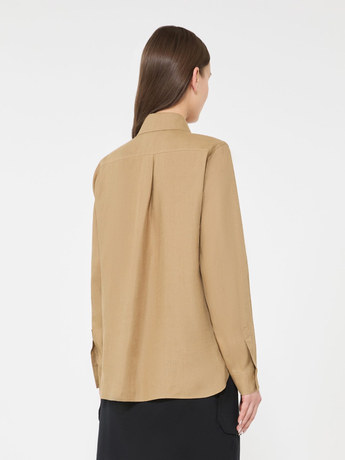 Linen canvas shirt - SAND - 3