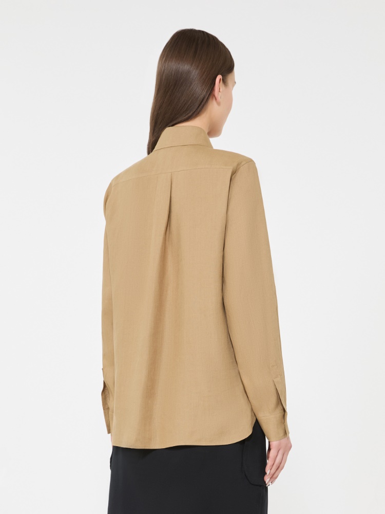 Linen canvas shirt - SAND - 3