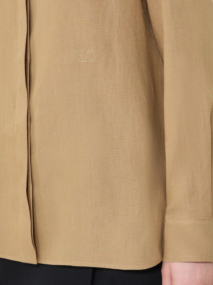 Linen canvas shirt - SAND - 4