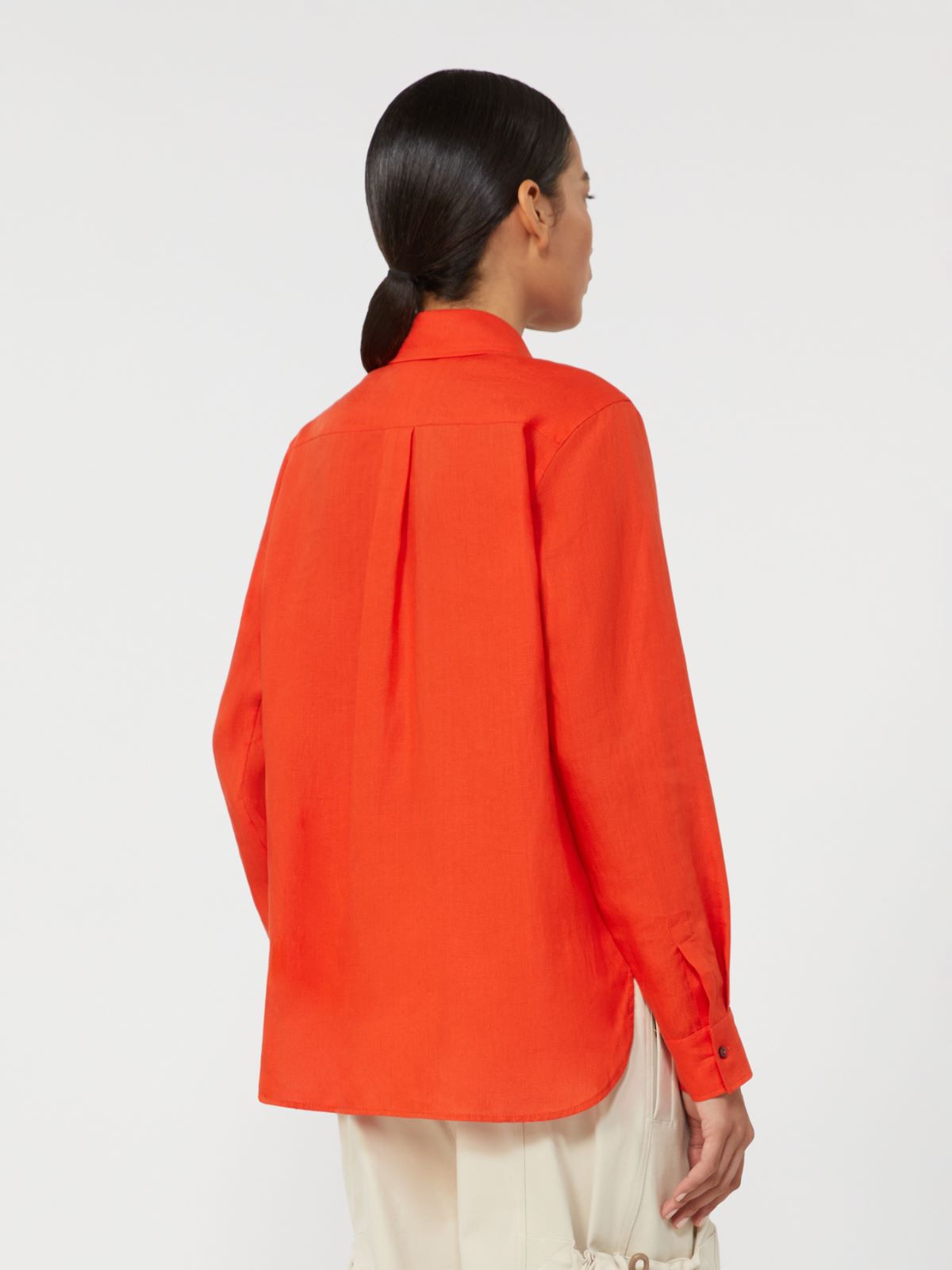 Hemdbluse aus Leinencanvas - KORALLE - 3