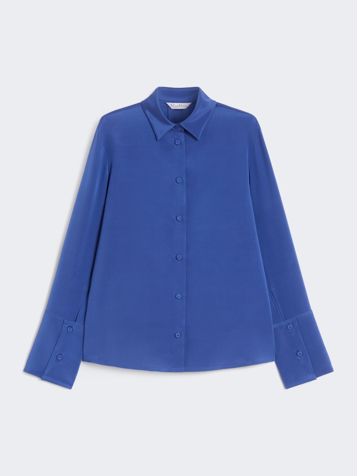 Silk crêpe de Chine shirt - CORNFLOWER BLUE - Max Mara - 4