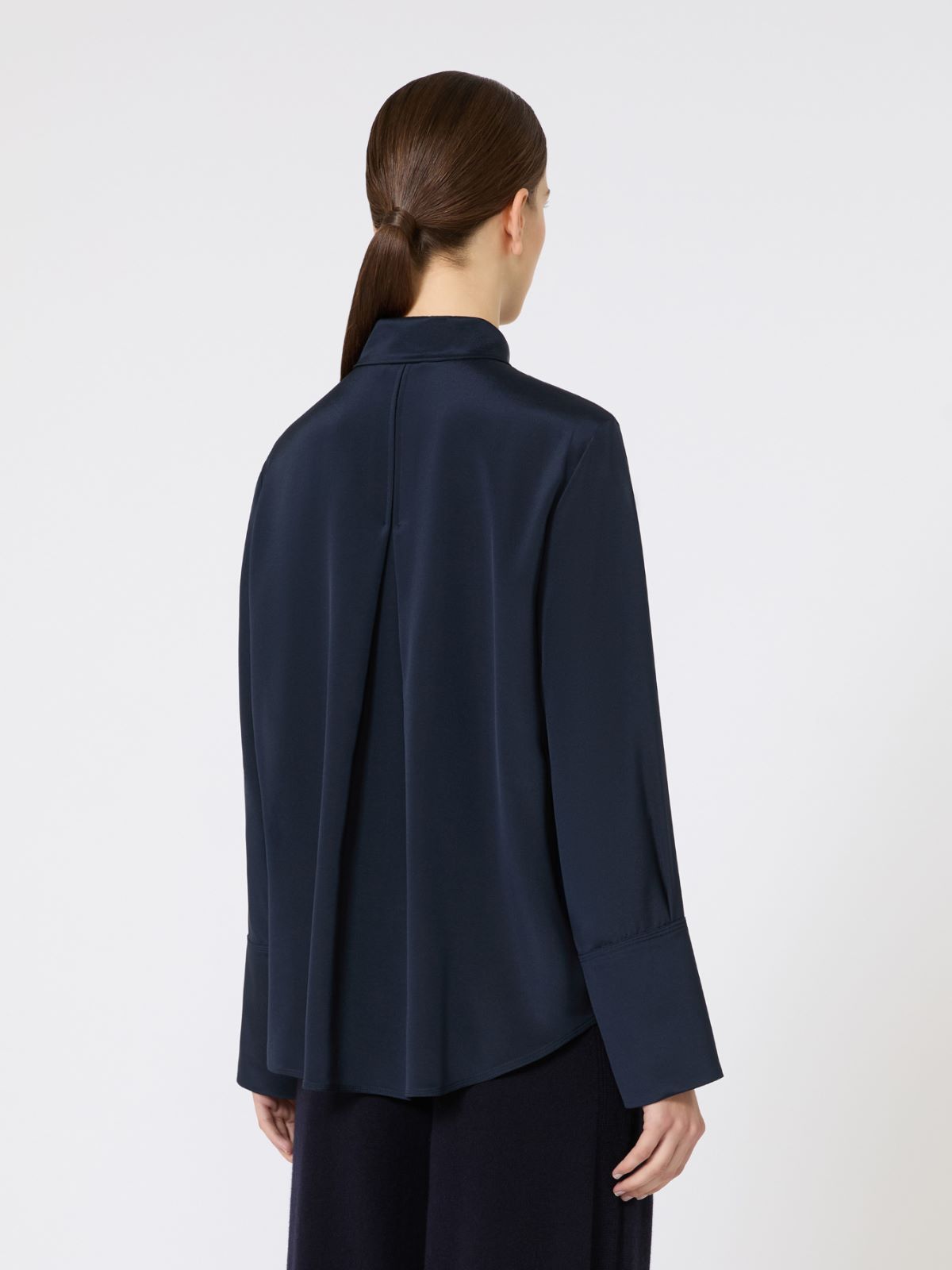 Silk crêpe de Chine shirt - ULTRAMARINE - Max Mara - 5