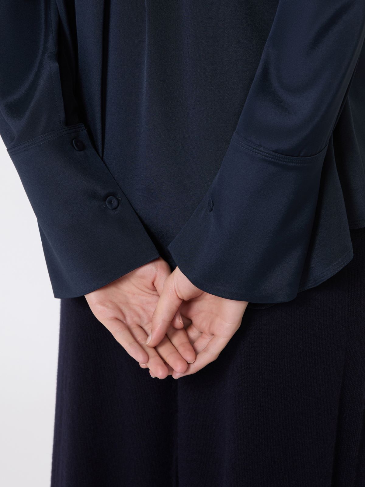 Silk crêpe de Chine shirt - ULTRAMARINE - Max Mara - 5