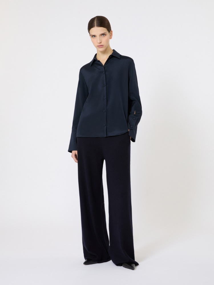 Silk crêpe de Chine shirt - ULTRAMARINE - Max Mara