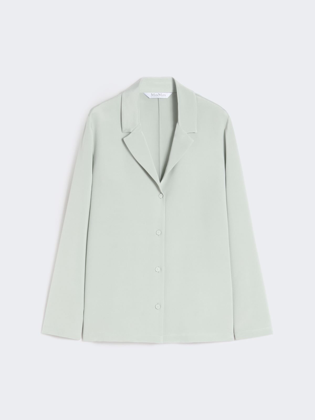 Chemise en crêpe de Chine de soie - VERT PASTEL - Max Mara - 8