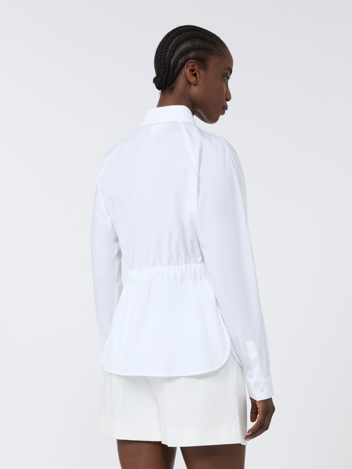 Cotton poplin shirt - OPTICAL WHITE - Max Mara - 3