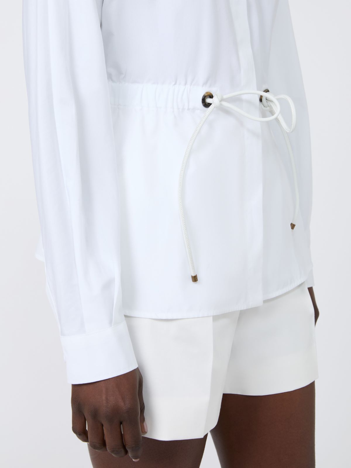 Cotton poplin shirt - OPTICAL WHITE - Max Mara - 4