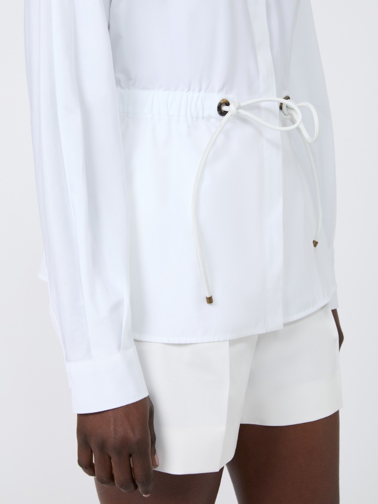 Cotton poplin shirt - OPTICAL WHITE - Max Mara - 4
