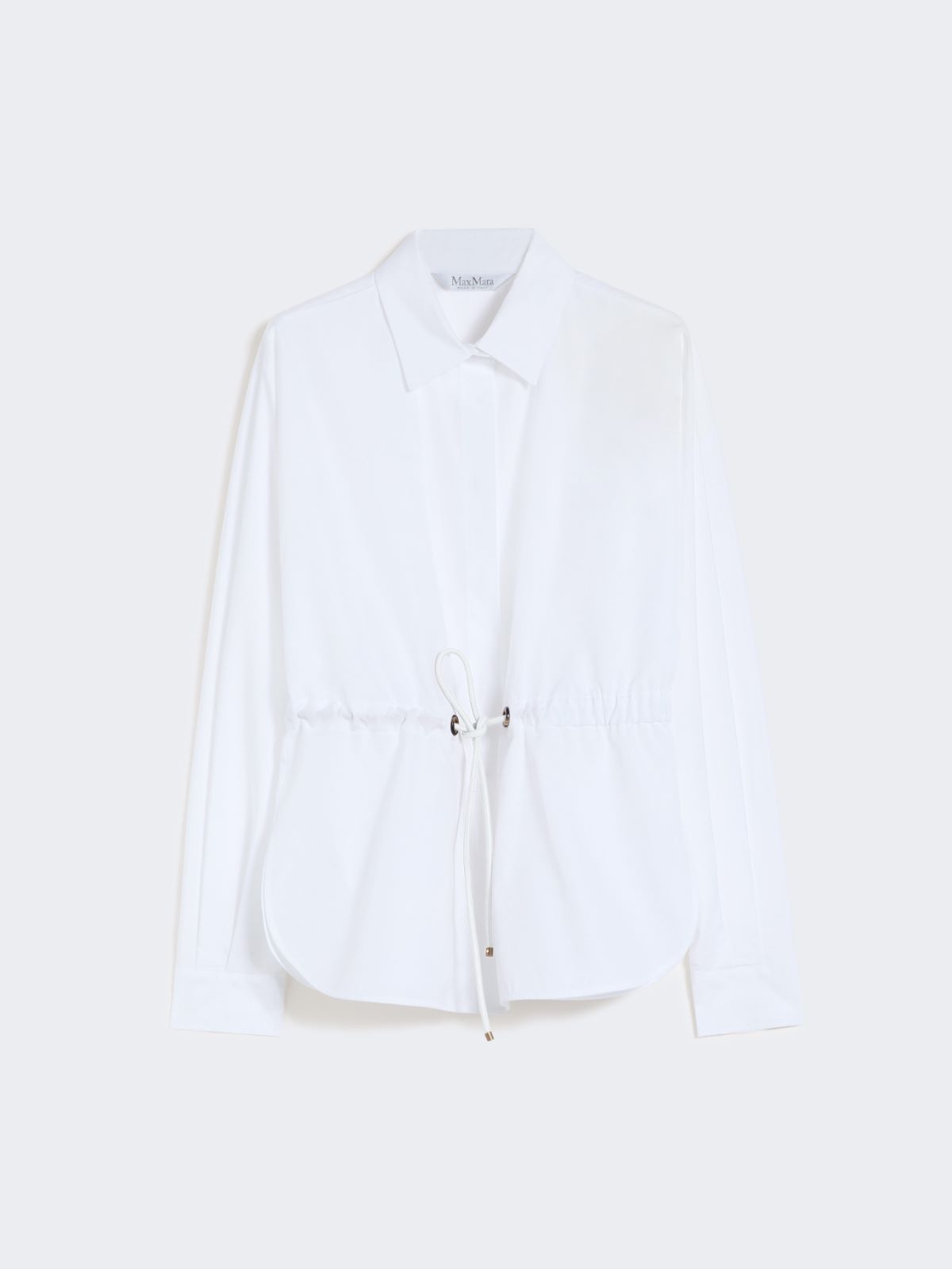 Cotton poplin shirt - OPTICAL WHITE - Max Mara - 5