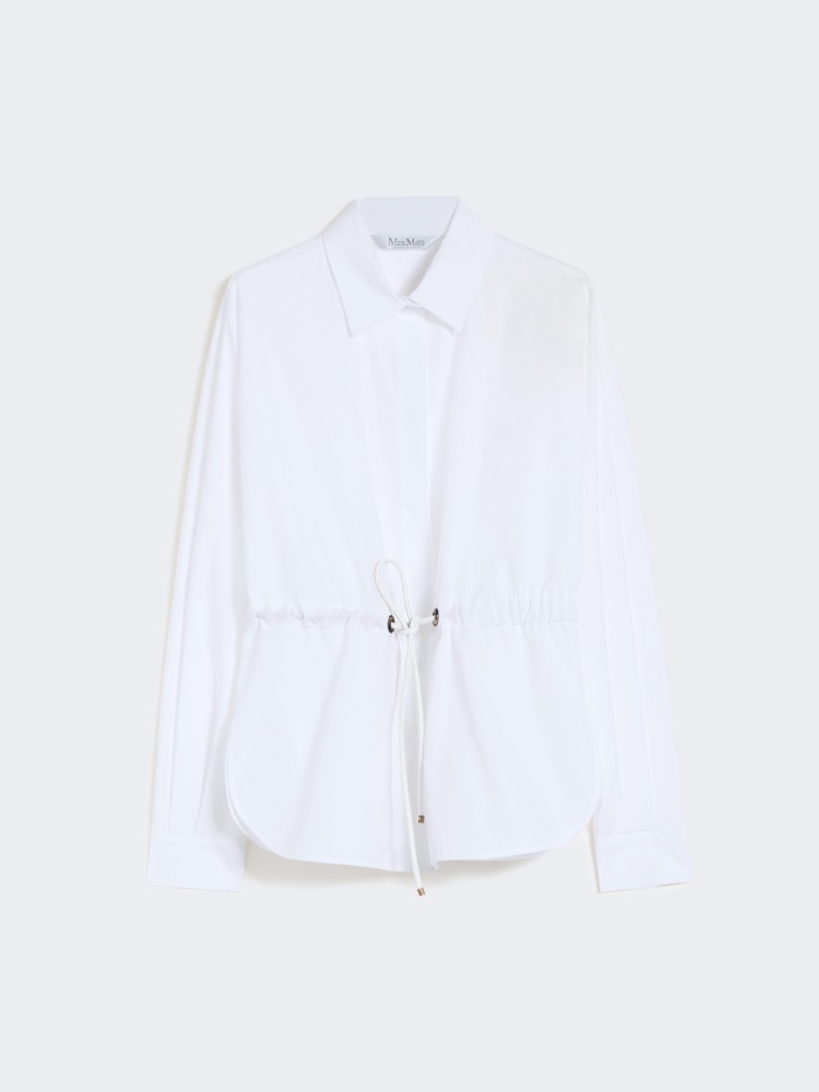 Chemise en popeline de coton - BLANC NEUTRE - Max Mara