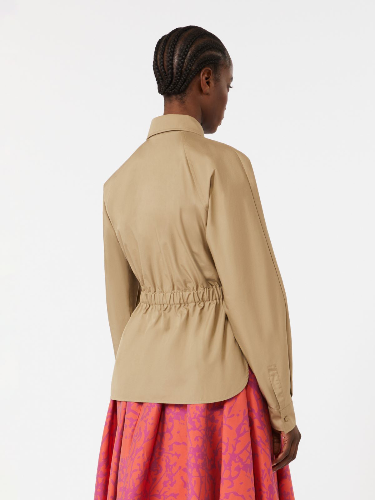 Cotton poplin shirt - KAKI - Max Mara - 9