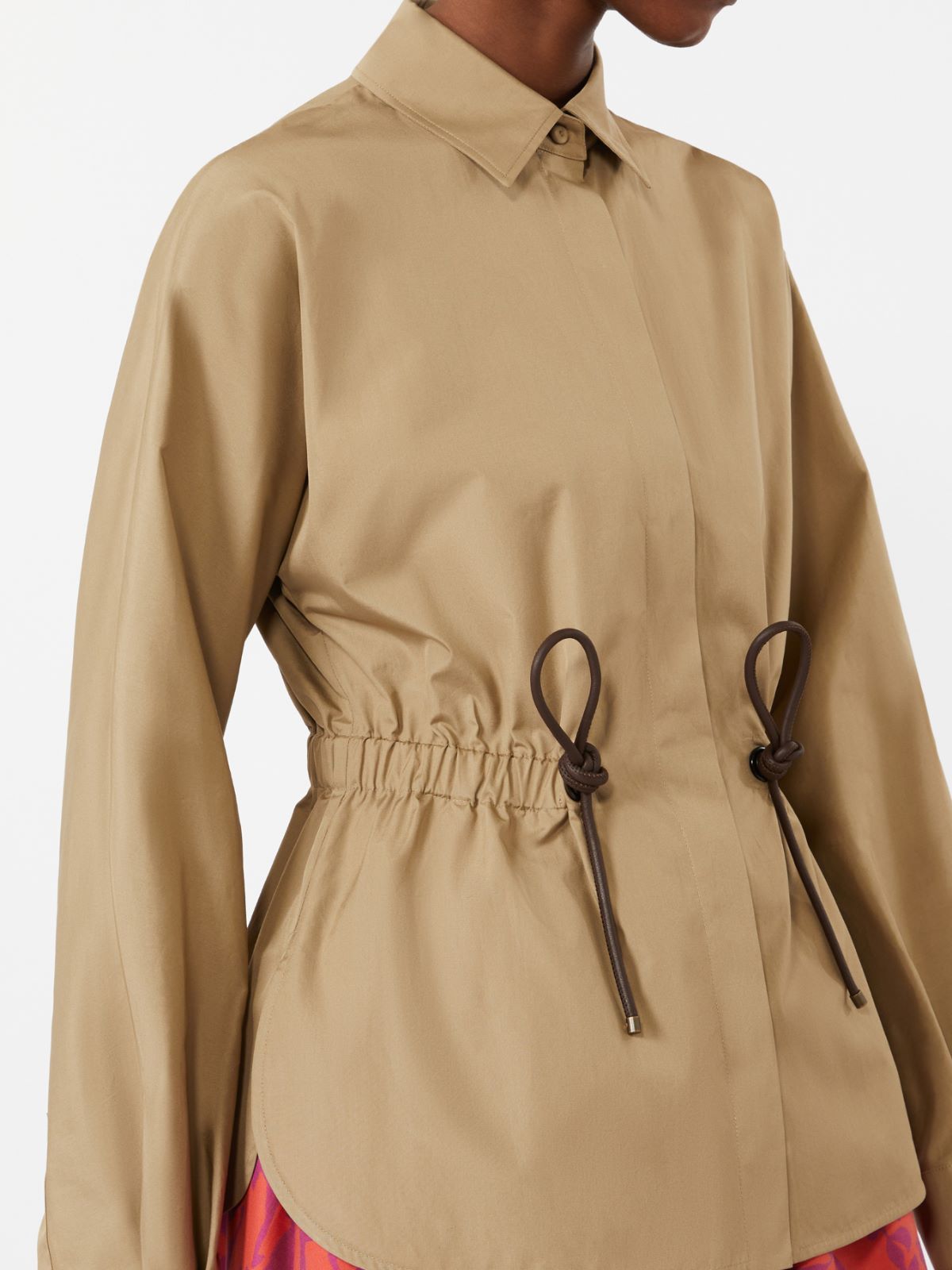 Cotton poplin shirt - KAKI - Max Mara - 9