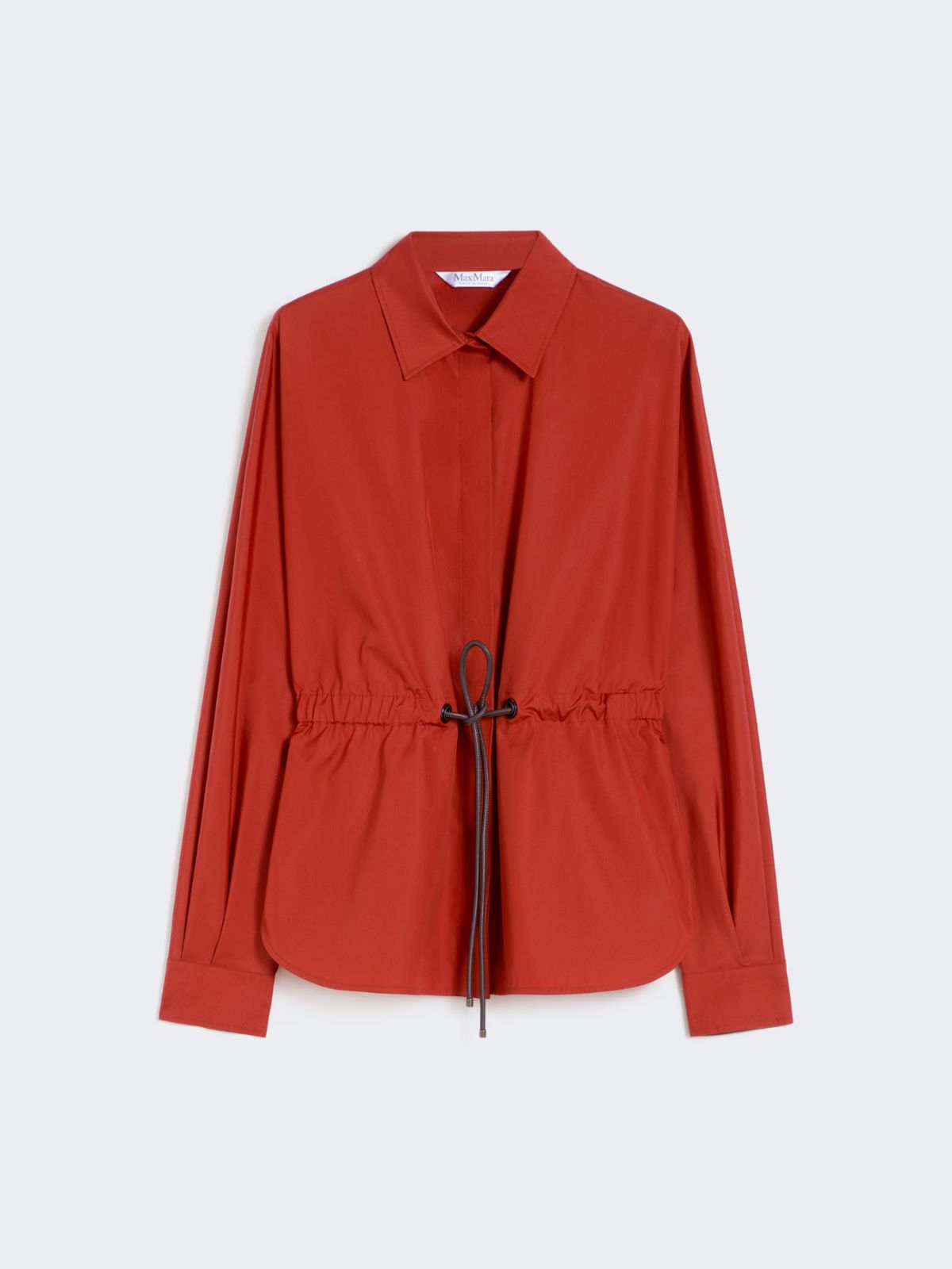 Chemise en popeline de coton - ROUGE - Max Mara - 5