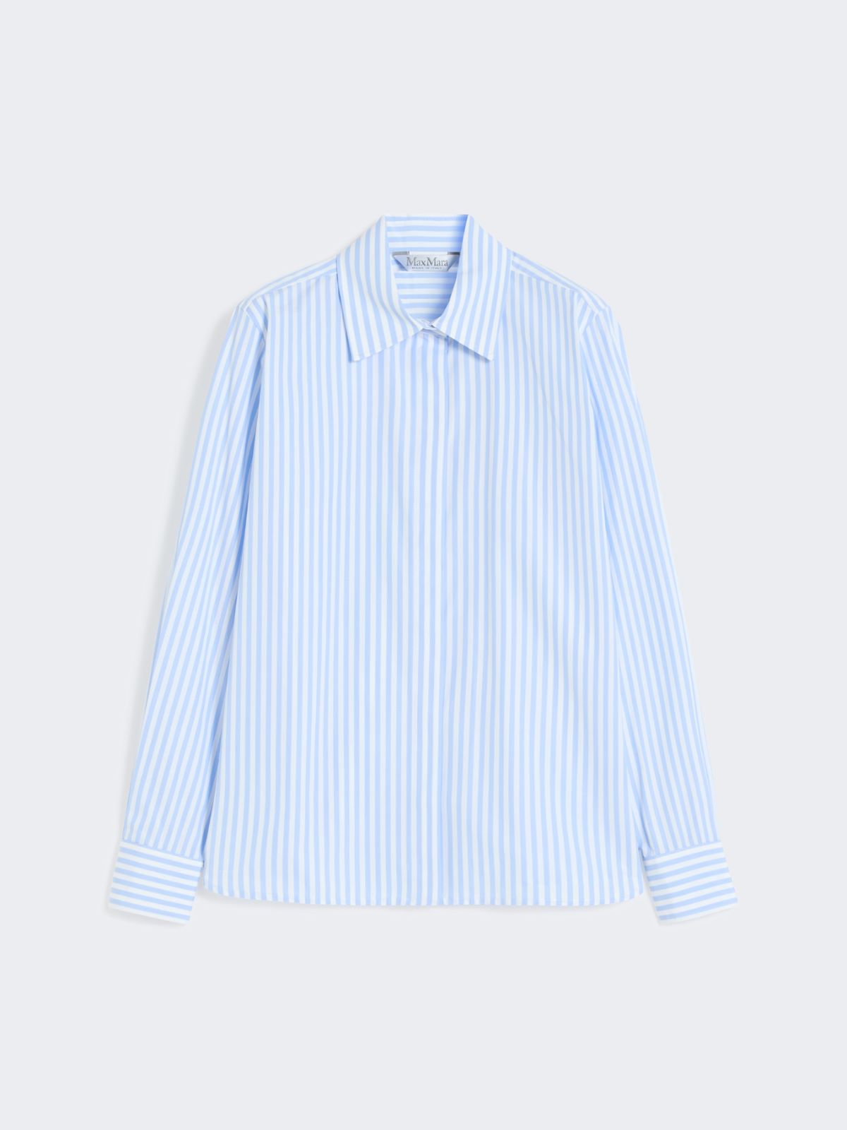 Striped poplin shirt - LIGHT BLUE - Max Mara - 9