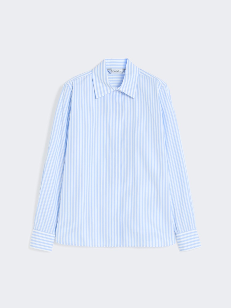 Striped poplin shirt - LIGHT BLUE - Max Mara