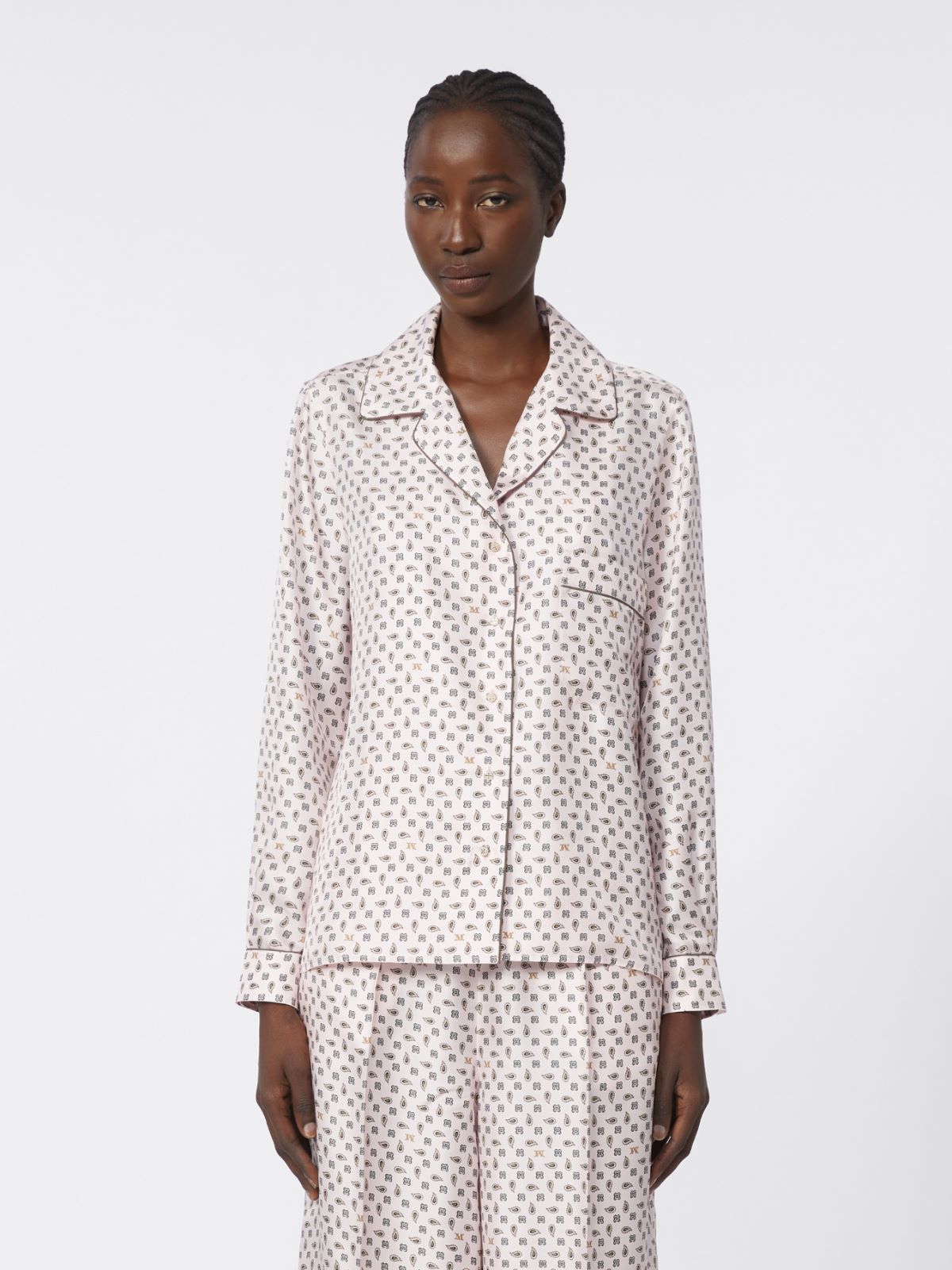Semi-fitted printed silk shirt - PINK - Max Mara - 6
