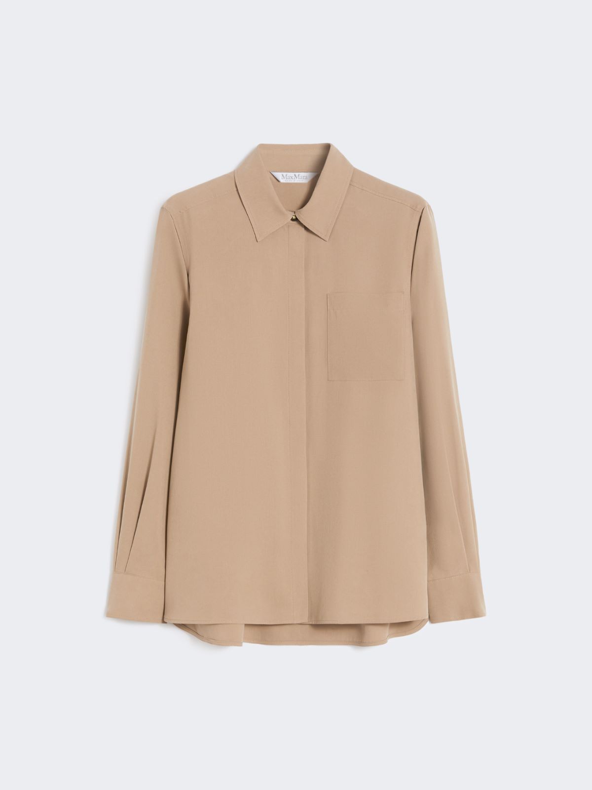 Silk canvas shirt - HAZELNUT BROWN - Max Mara - 9