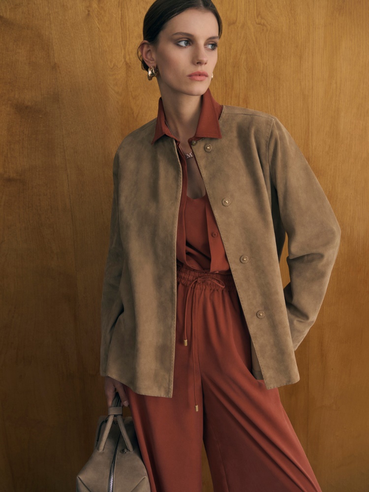 Chemise en toile de soie + TERRE CUITE - Max Mara