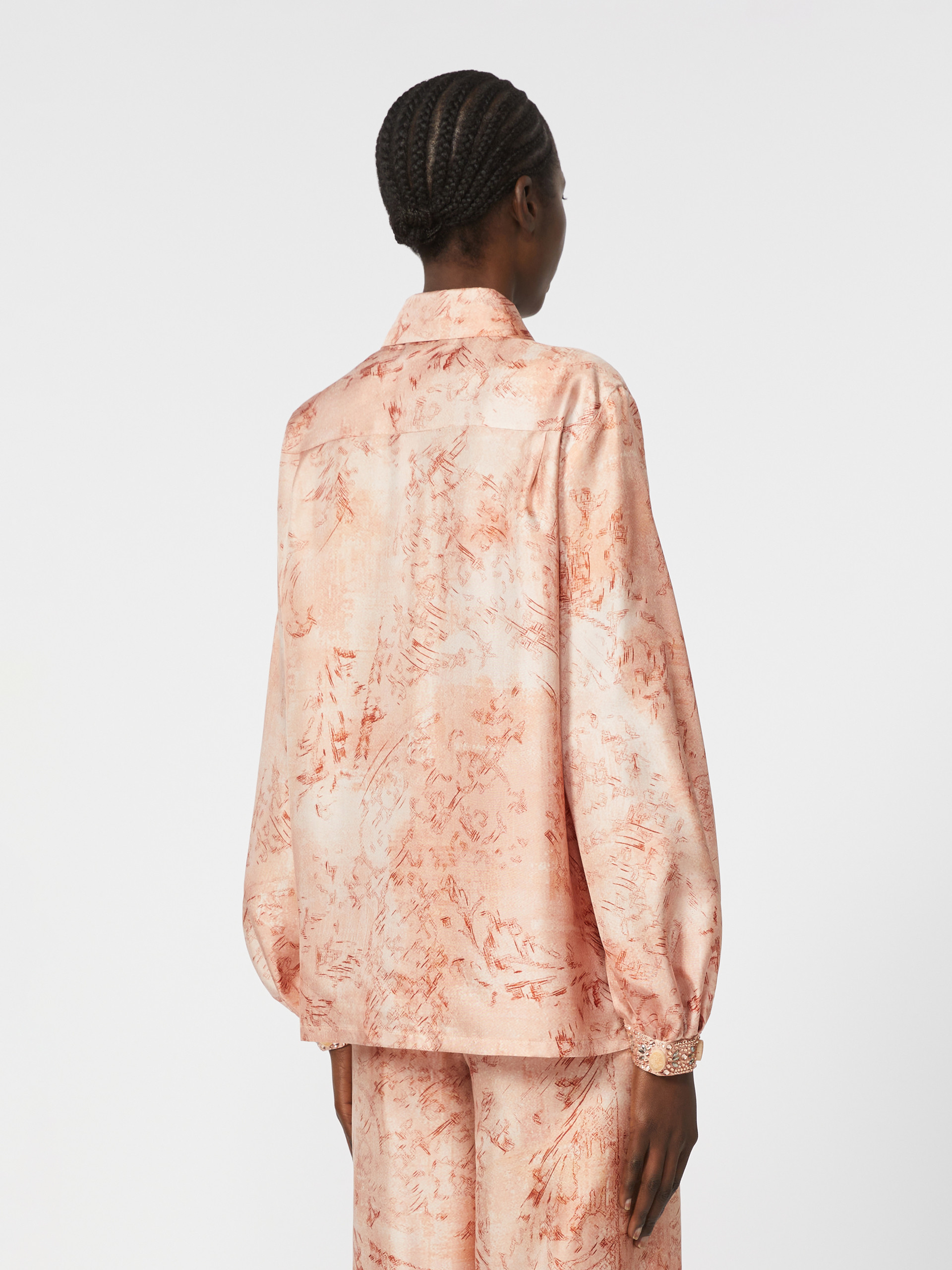 Printed silk shirt - PINK - Max Mara - 3