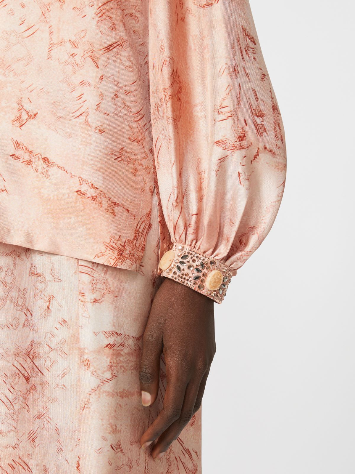 Printed silk shirt - PINK - Max Mara - 5