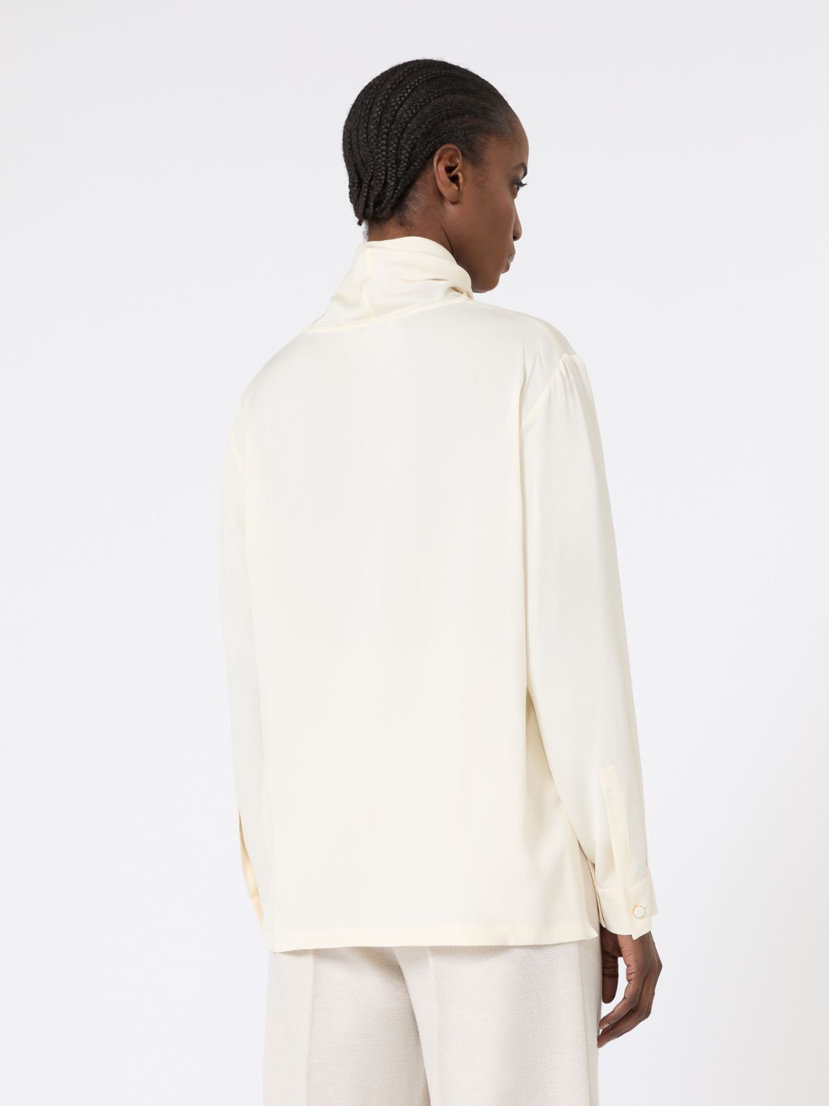 Silk charmeuse blouse - IVORY - Max Mara - 5