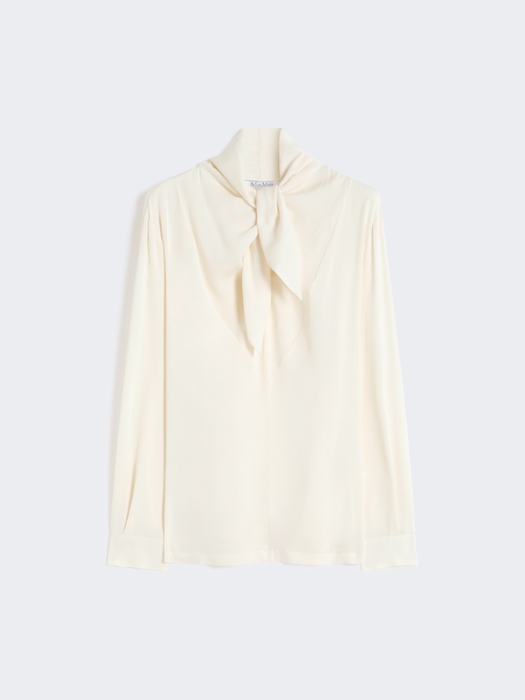 Silk charmeuse blouse - IVORY - Max Mara