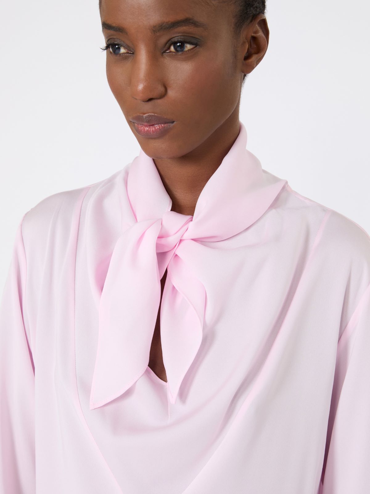 Silk charmeuse blouse - PINK - Max Mara - 6